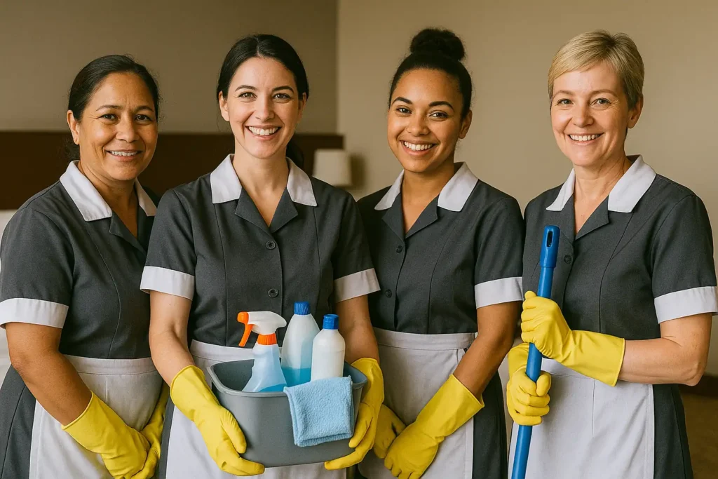 Grupo de egresadas aplicando lo aprendido en entorno laboral
