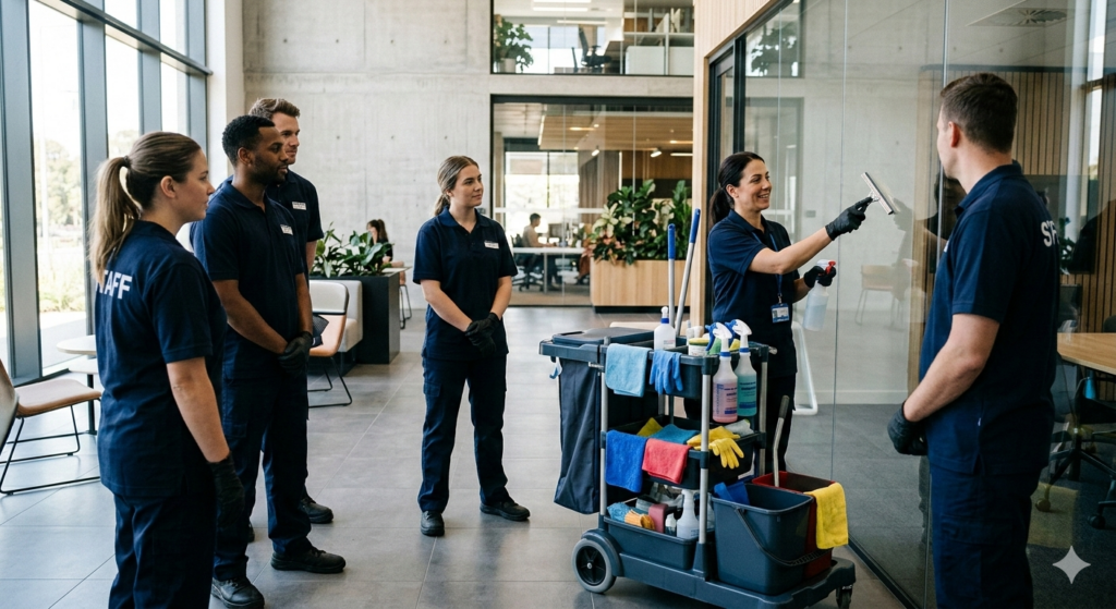 profesionalismo en empresa de limpieza mediante capacitación