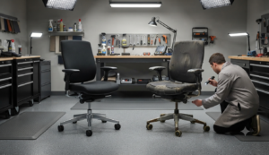 Comparación entre una silla bien cuidada y una con desgaste