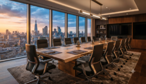 Sala de juntas equipada con sillas de oficina SITT